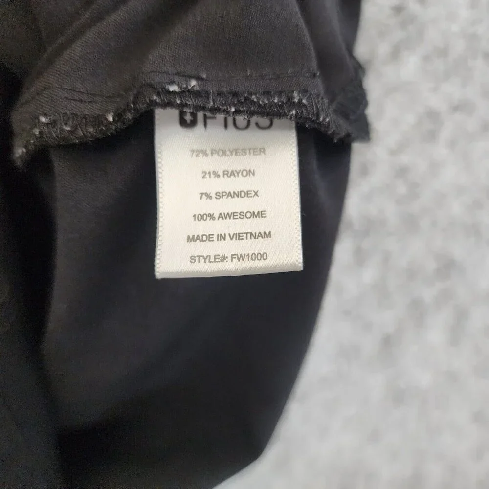 FIGS Scrubs Top Womens XXS Black Technical Stretch Short Sleeve V-Neck Pocket - Picture 5 of 9